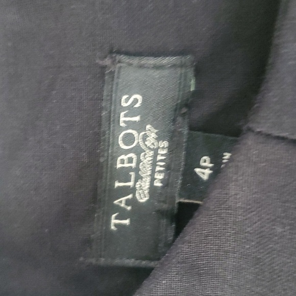 Talbots Signiture wear petites black Taylord blouse 4P - Picture 4 of 5
